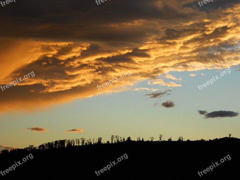 Dark Clouds Storm Clouds Sunset Dramatic Free Photos