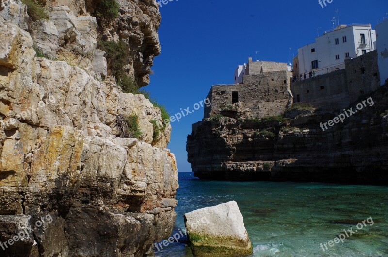 Polignano A Mare The Balcony Sea Blue Puglia