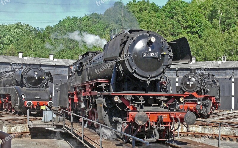 Steam Locomotive Hub Locomotive Shed Railway Nostalgia