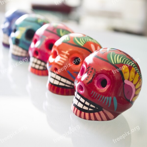 Day Of The Dead Skulls Campeche Dia De Los Muertos Mexico