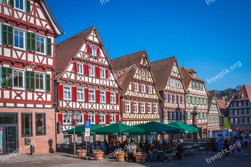 Calw Historic Center Truss Middle Ages Marketplace