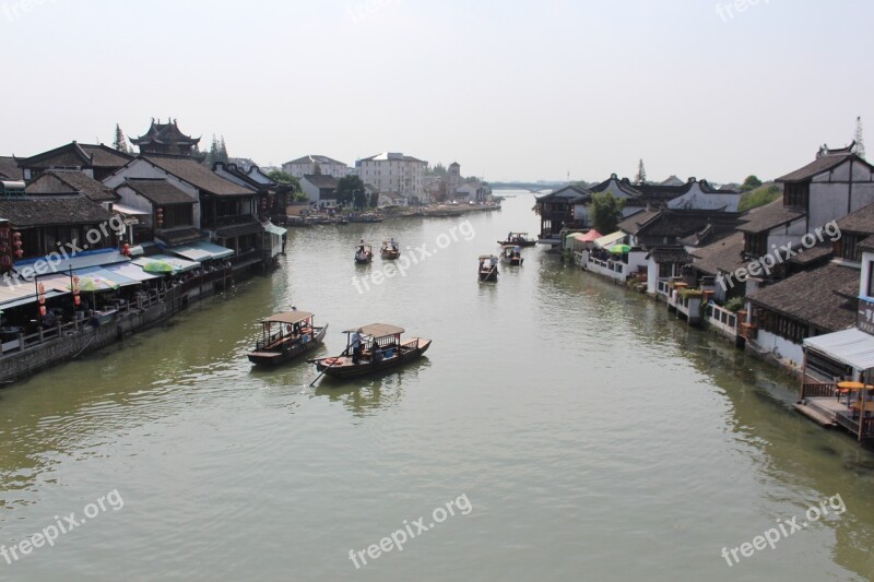 Zhujiajiao The Ancient Town Bridge Free Photos