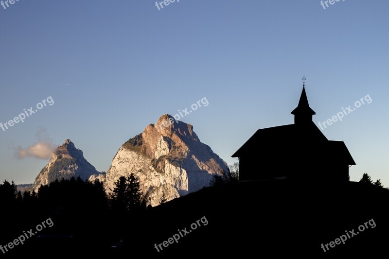 Mountain Chapel Switzerland Myths Free Photos