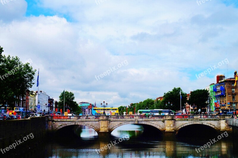 Ireland Dublin Bridge River Liffey