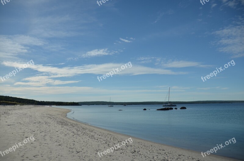 Beach Nova Scotia Sand Boats Free Photos