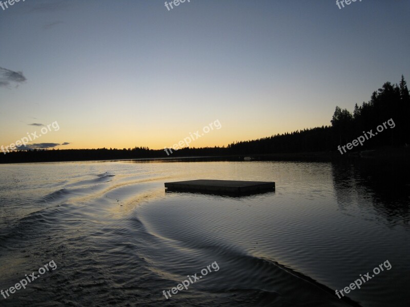 Summer Lake Twilight Nature Water