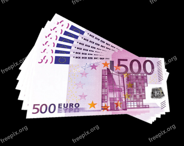 Money Euro Euros Bills 500