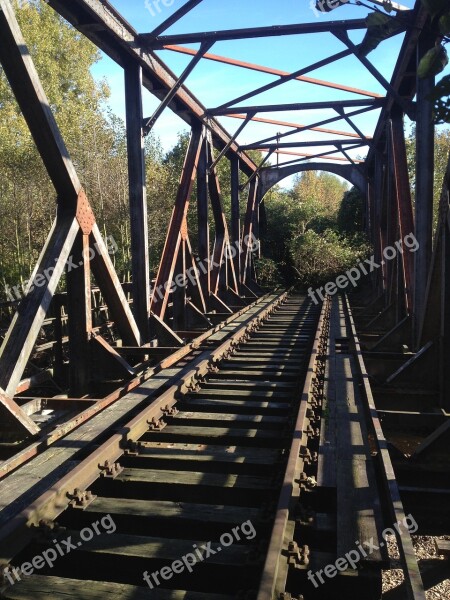 Railway Line Bridge Shut Down Abandoned Rusty