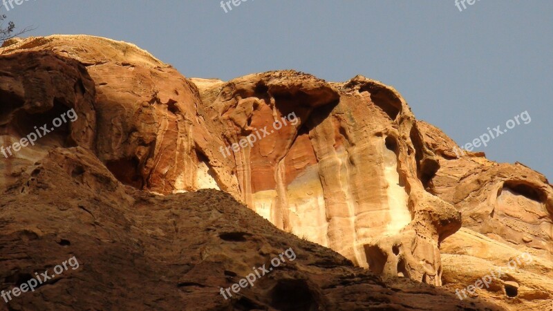 Petra Landscape Rock Jordan Free Photos