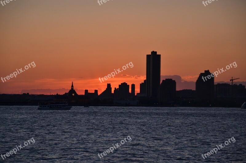 Sunset City New York Boat Buildings