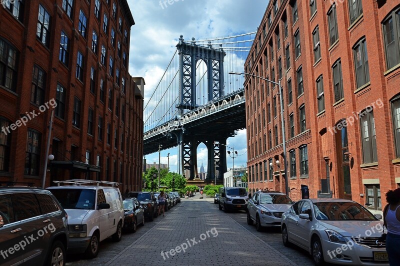 Nyc Dumbo Manhattan Bridge Brooklyn