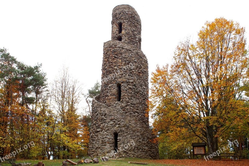 Tower Stone Autumn Architecture Places Of Interest