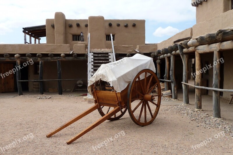 Cart Inside Bent's Old Fort Fort Trading Post Colorado Cart