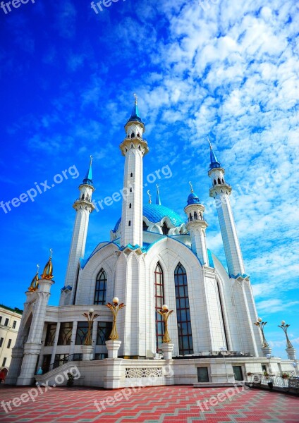 Kazan Russia Kul-sharif Architecture Clouds