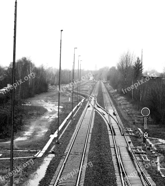 Track Train Rails Railway Railway Station