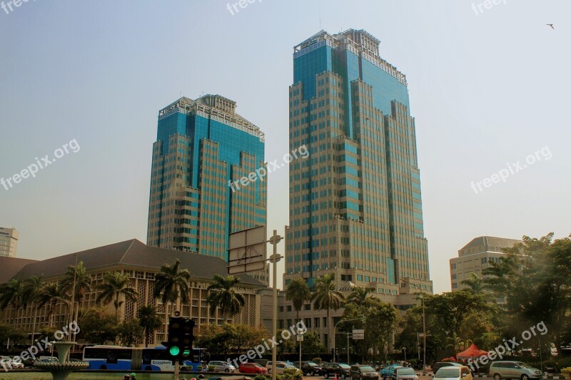 Architecture Urban Jakarta Indonesian Free Photos