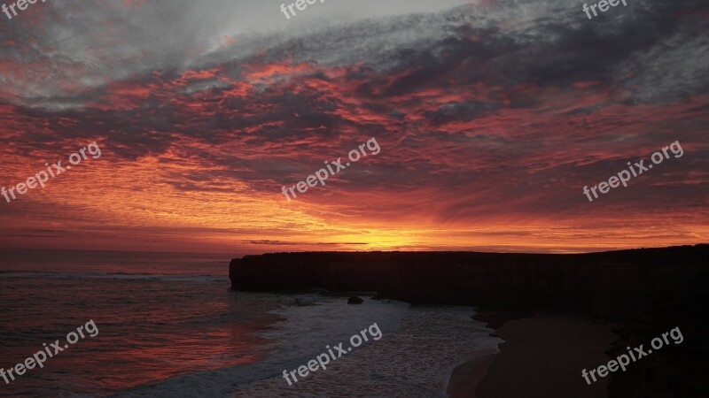 Great Ocean Road Ocean Australia Beach Coastline