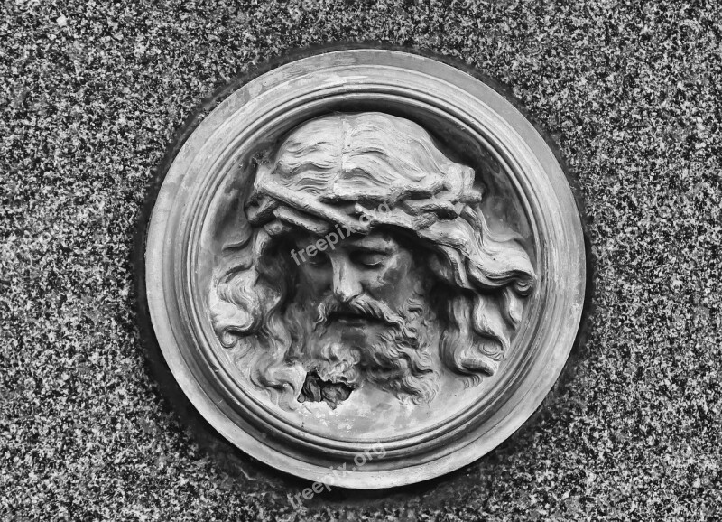 Relief Jesus Figure Church Stone Sculpture