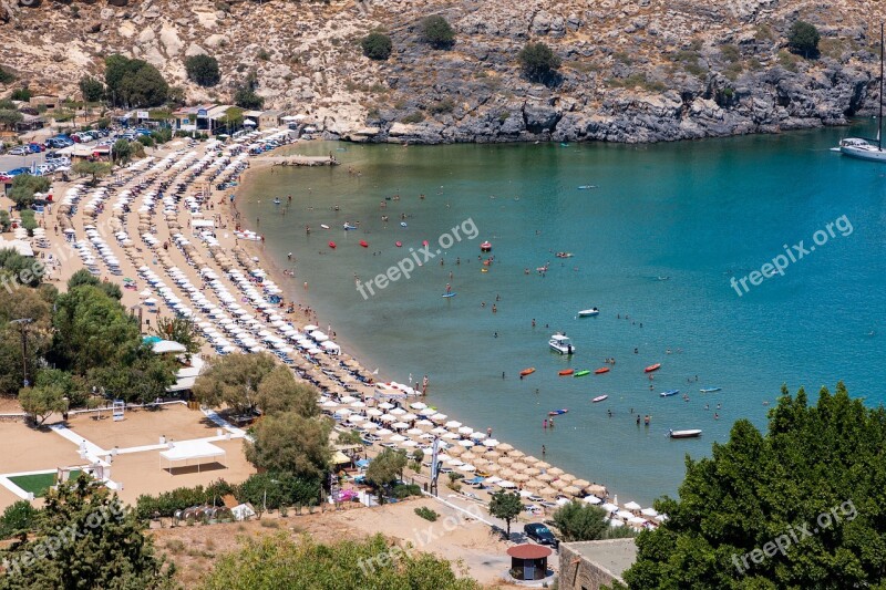 Beach Chairs Coastline Sea Water Coast