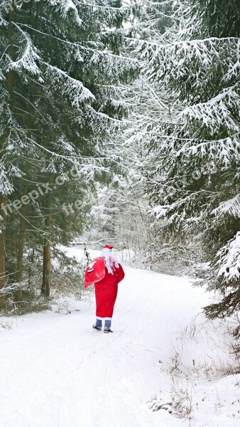 New Year's Eve Santa Claus Santa In Winter December