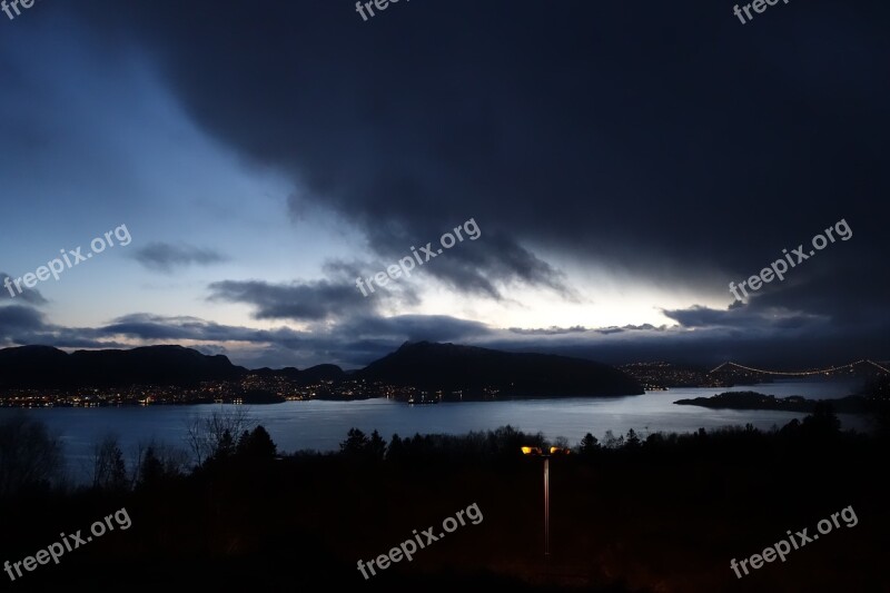 Evening Clouds Landscape Heaven Thunderstorms