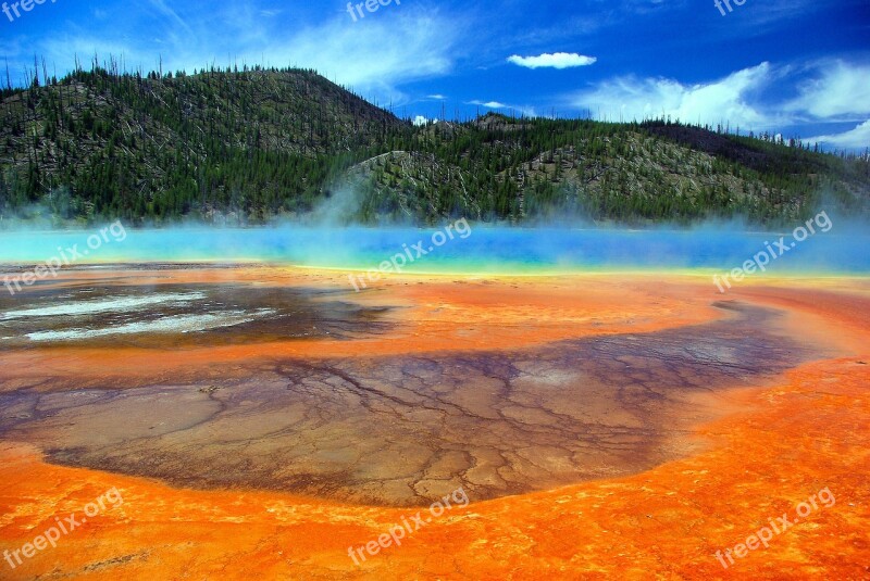 Grand Prismatic Hot Spring Thermal Spring Grand Prismatic