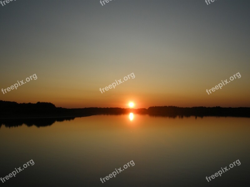 Evening River Sunset Irtysh Siberia