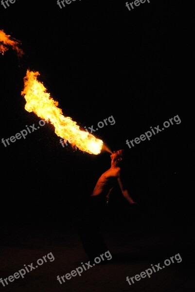 Artist Fire Eaters Show Fire Free Photos