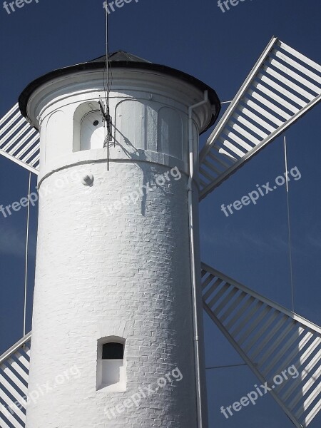 Windmill Sea Polish Coast The Shaft Landscape