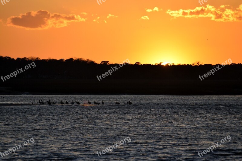 Sunset Majestic Vibrant Colorful Orange Color