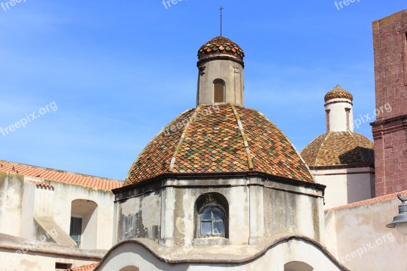 Italy Sardinia Bosa Downtown Church