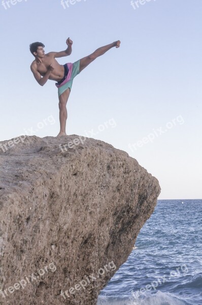 Karate Beach Sky Man Sports