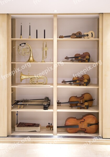 Musical Instruments Violin Trumpet Saxophone Free Photos