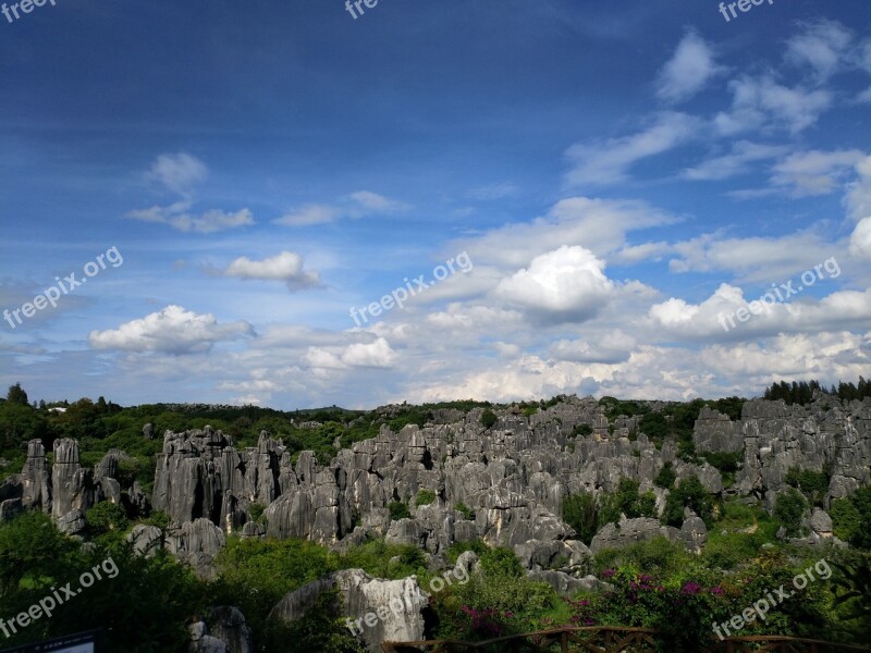 Stone Forest In Yunnan Province The Scenery Free Photos