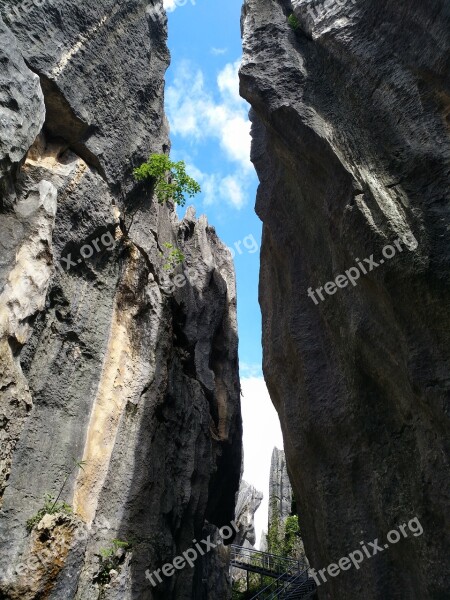 Stone Forest In Yunnan Province The Scenery Free Photos