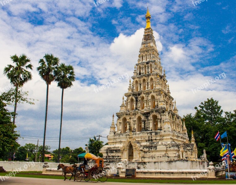 Chiang Mai Thailand Pagoda Tourism Thailand Wat Chedi Liam