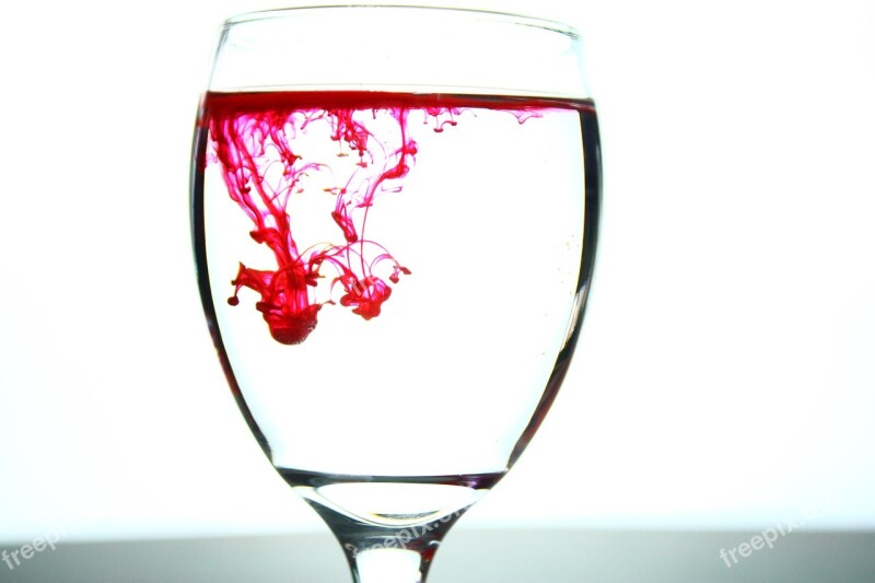 Glass Ink Droplet Light Wine