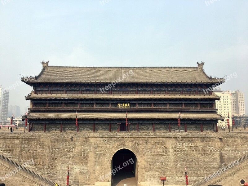 City Gate Tower The Ancient City Wall Xi'an Monuments Free Photos