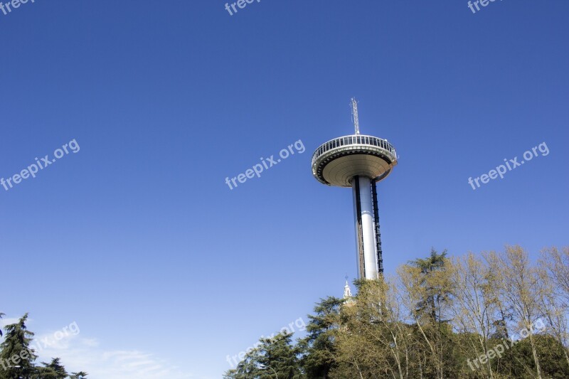 Lighthouse Faro De Moncloa Madrid Lighting Tower Spotlights