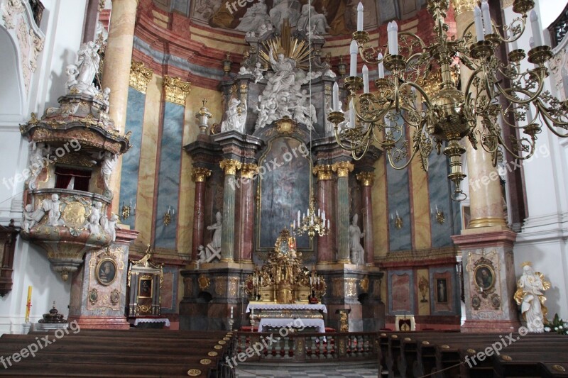 Nysa Kłodzka Church The Interior Of The Barok Interior Of The Church