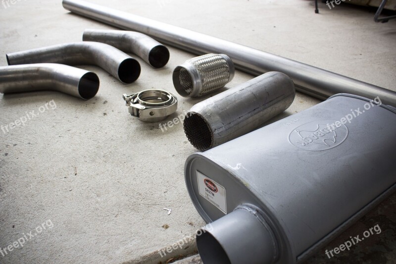 Exhaust Weld Steel Muffler Chrome