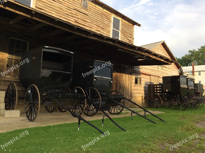 Amish Buggies Barn Culture Travel