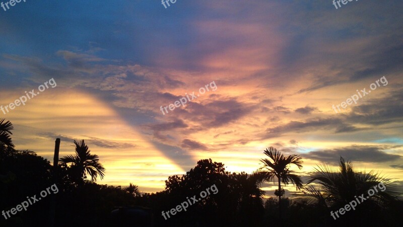 Shades Of Nature Nature Blue Sky Red Sky Blue-red Mixed Sky