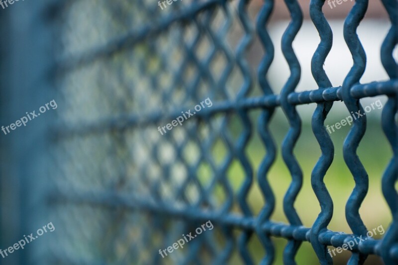 Grid Fence Imprisoned Behind Barriers Prison