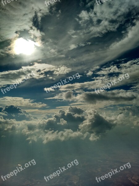 Ceu Sol The Window Of The Plane Sky Clouds