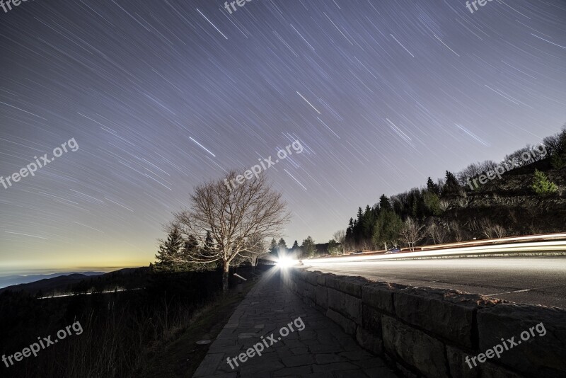 Star Trails Astrophotography Night Sky Stars