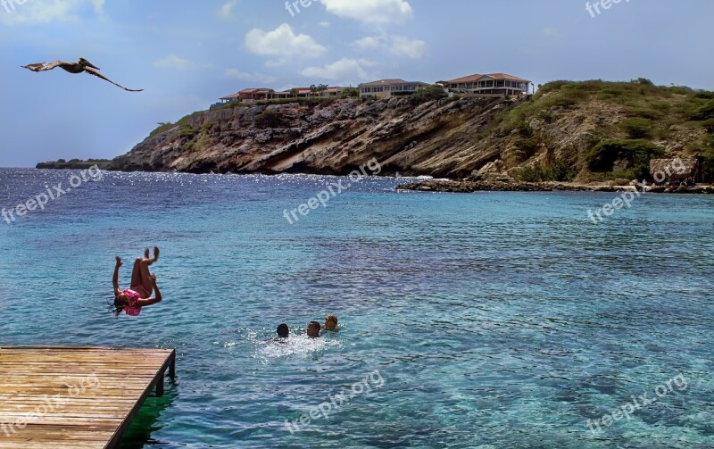 Bathing Diving Holiday Sea Caribbean