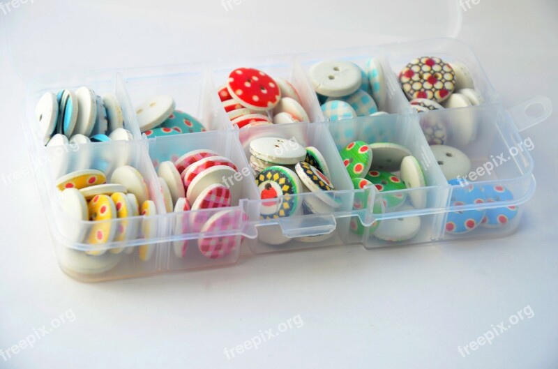 Buttons Color Hobby Sewing Button