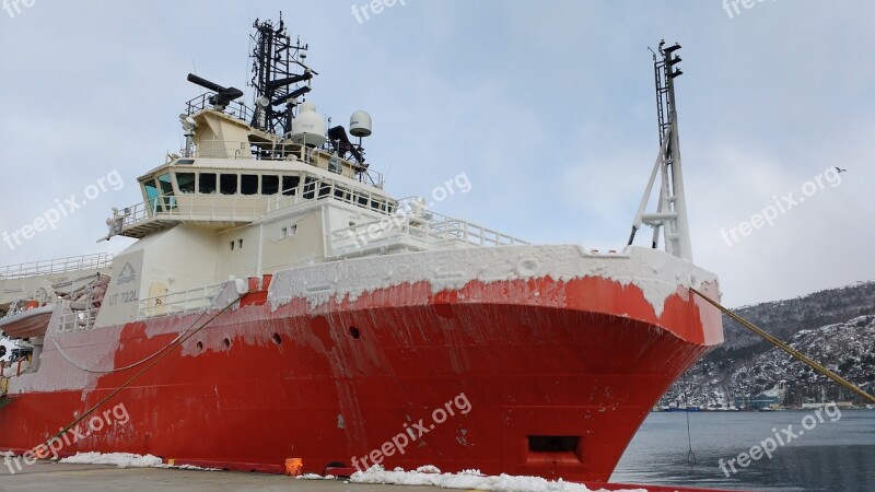 Ship Ice Winter St John's Newfoundland