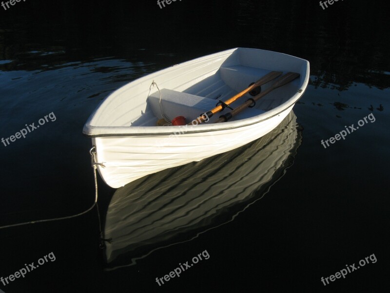 Boat Rowboat Nature Water Reflection